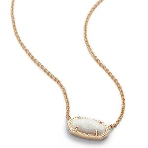 Kendra Scott-Elisa Pendant-White Kyocera Opal